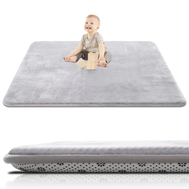 SEPARO Thick Baby Play Mat for Floor, Grey 59″ x 39″
