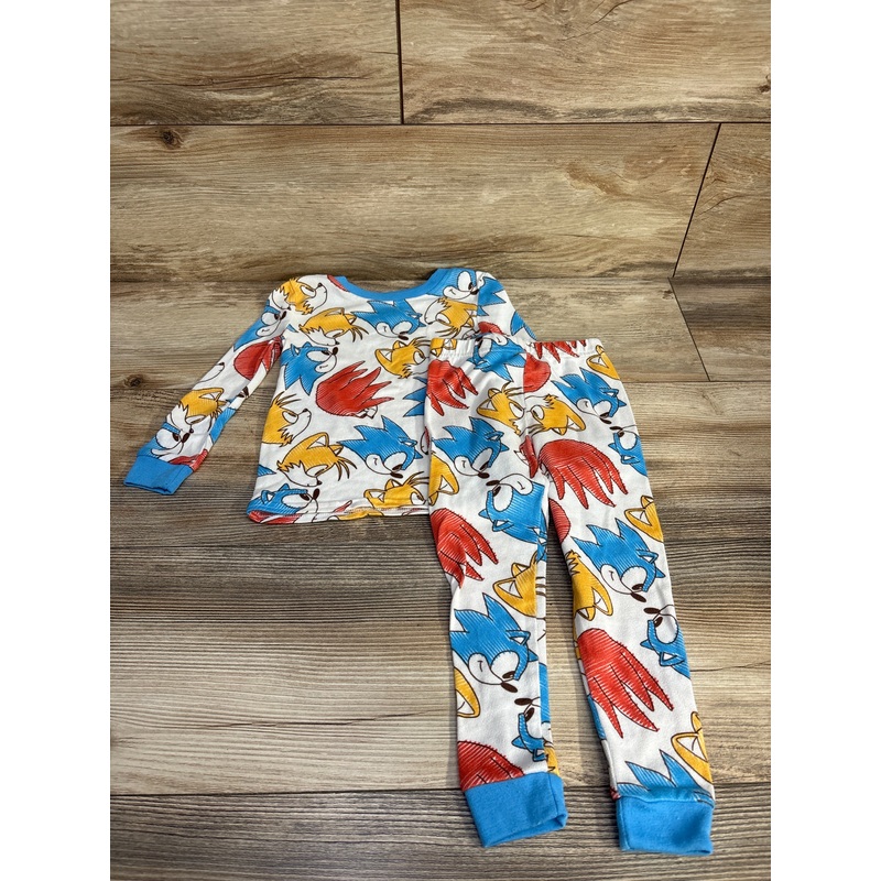 Sonic The Hedgehog 2pc Pajamas sz 2T Ivory 2T Boys