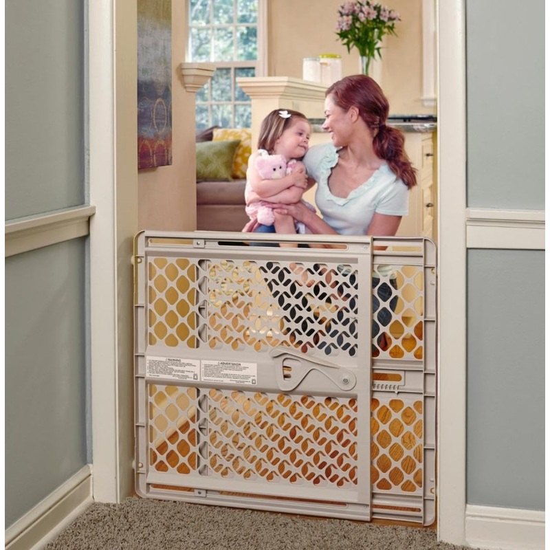 Toddleroo by North States Supergate Ergo Baby Gate in Sand 26″- 42″