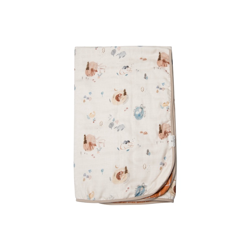 Muslin Quilt Blanket – Cozy Forest