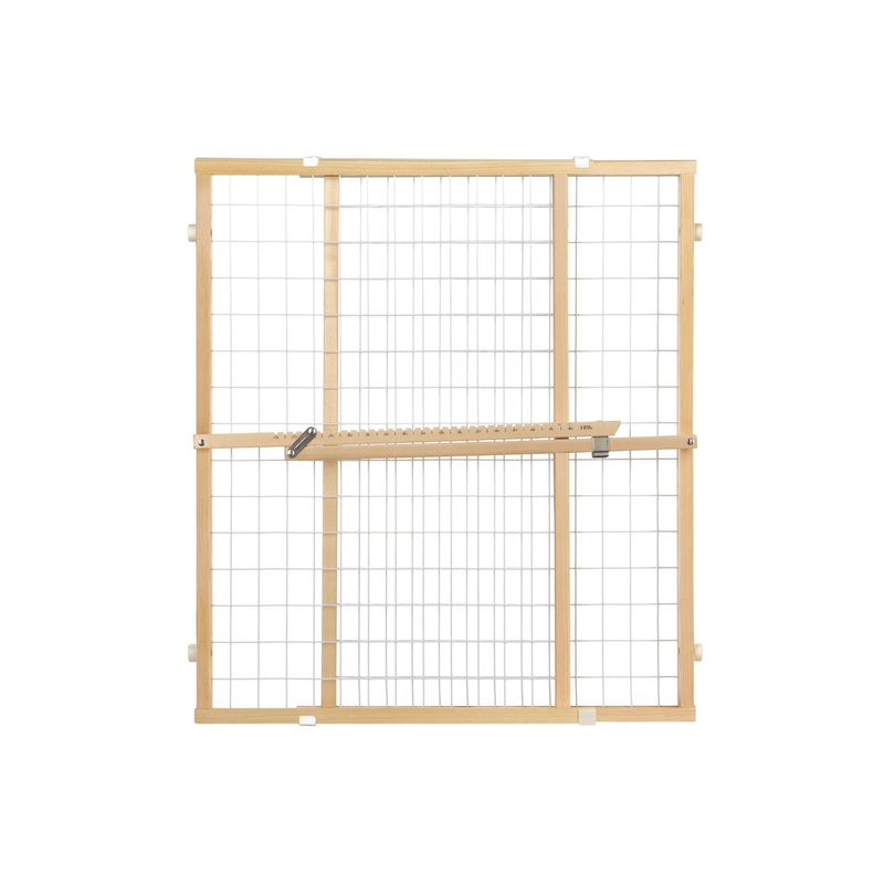NEW Toddleroo by North States Extra-Wide Wire Mesh Wooden Baby Gate 29.5″-50″