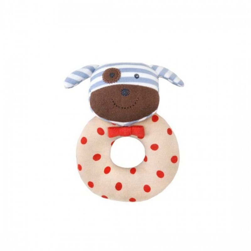 Organic Teething Rattle – Boxer Dog