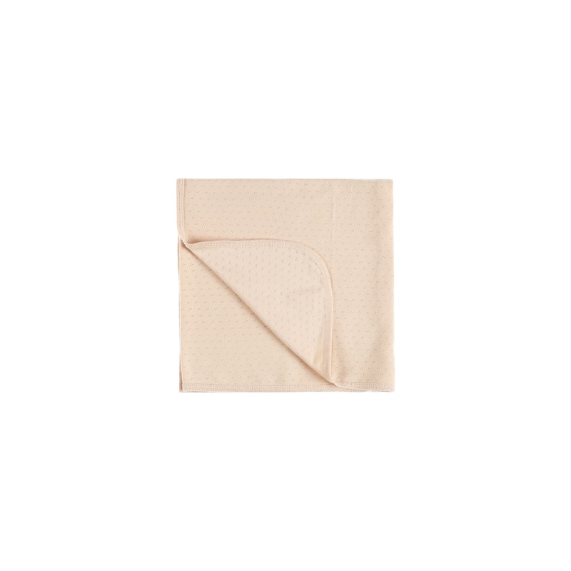Pointelle Baby Blanket – Shell