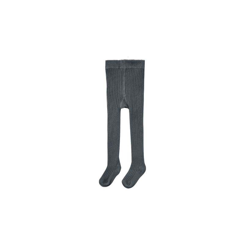 Solid Ribbed Tights – Indigo 0-6m