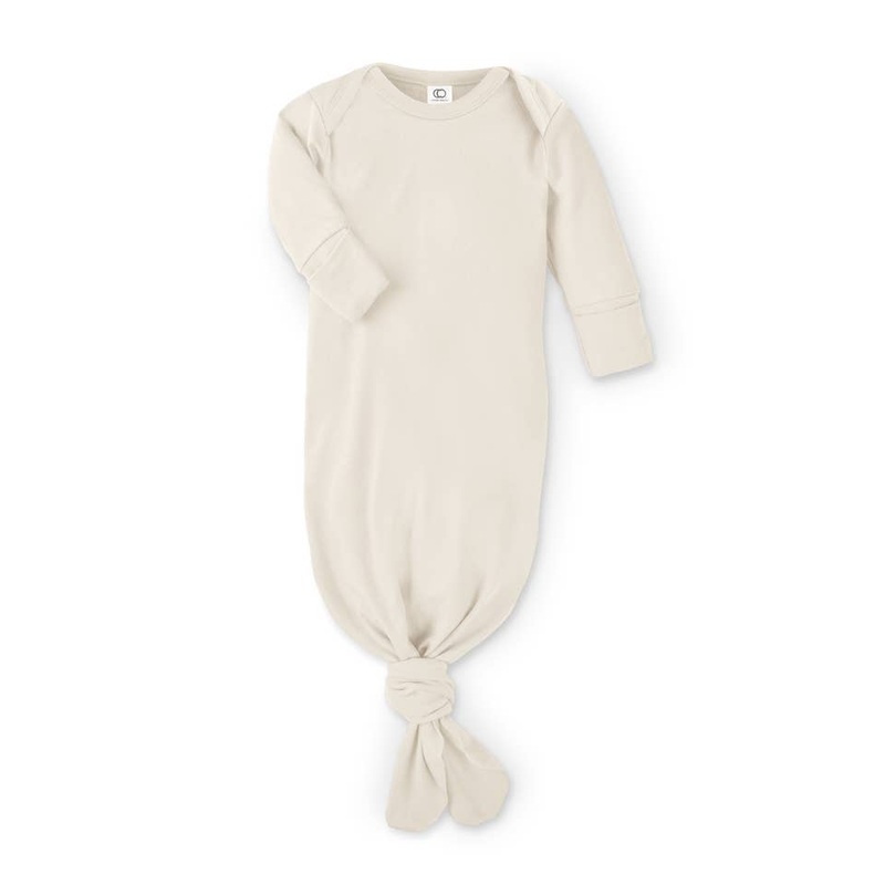 Organic Newborn Infant Gown – Natural NB