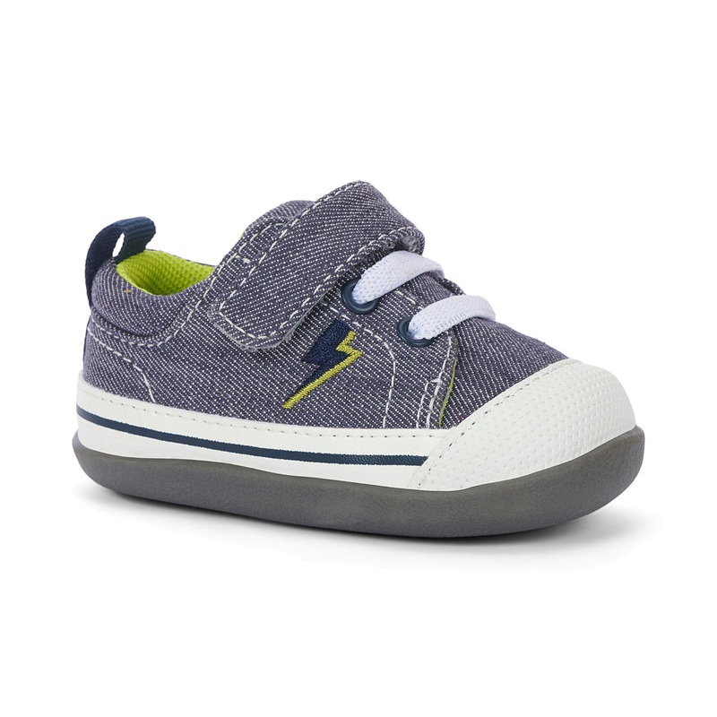 Stevie (First Walker) – Gray/Lightning Size 3