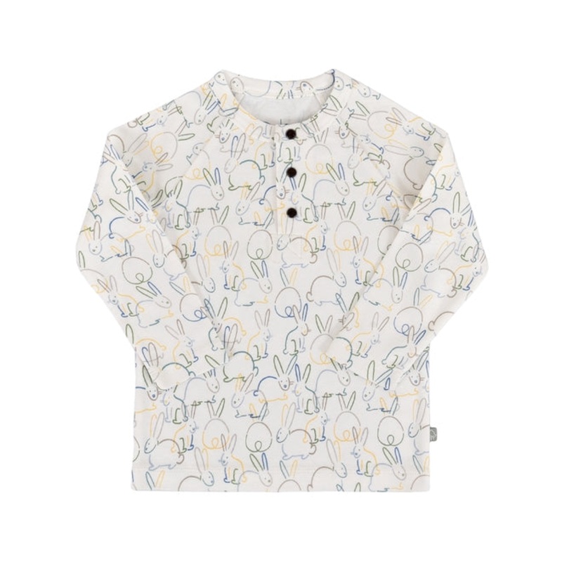 Long Sleeve Henley Shirt – Bunnies 12-24m