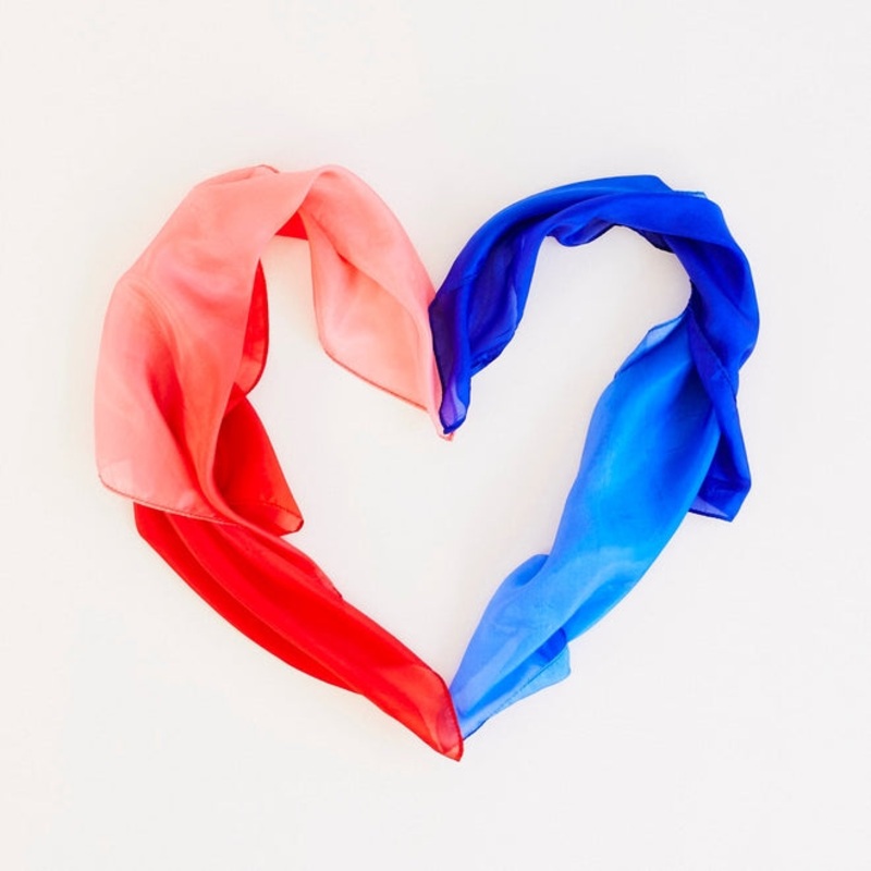 Mini Playsilks – 100% Natural Silk – Various Colors (Seasonal) Blueberry