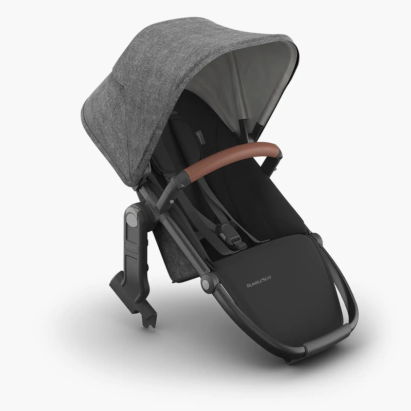 UPPAbaby Vista V3 Rumbleseat – Greyson (Charcoal Mlange/Carbon Frame/Saddle Leather)