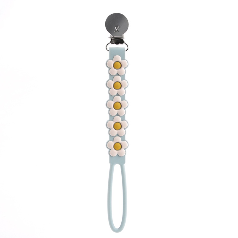 Daisy Pacifier Clip – Blue