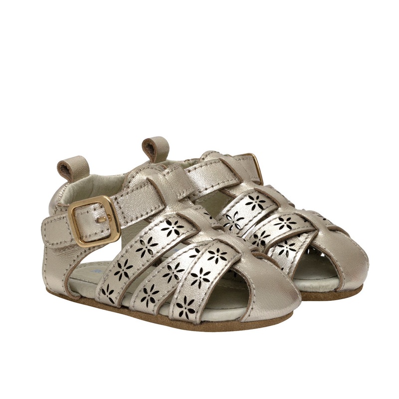 First Kicks Fleur – Metallic Gold Size 3 (6-9m)