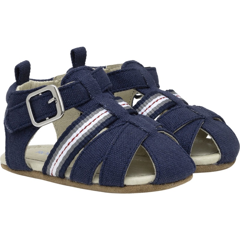 First Kicks Stuart – Navy Canvas Size 3 (6-9m)