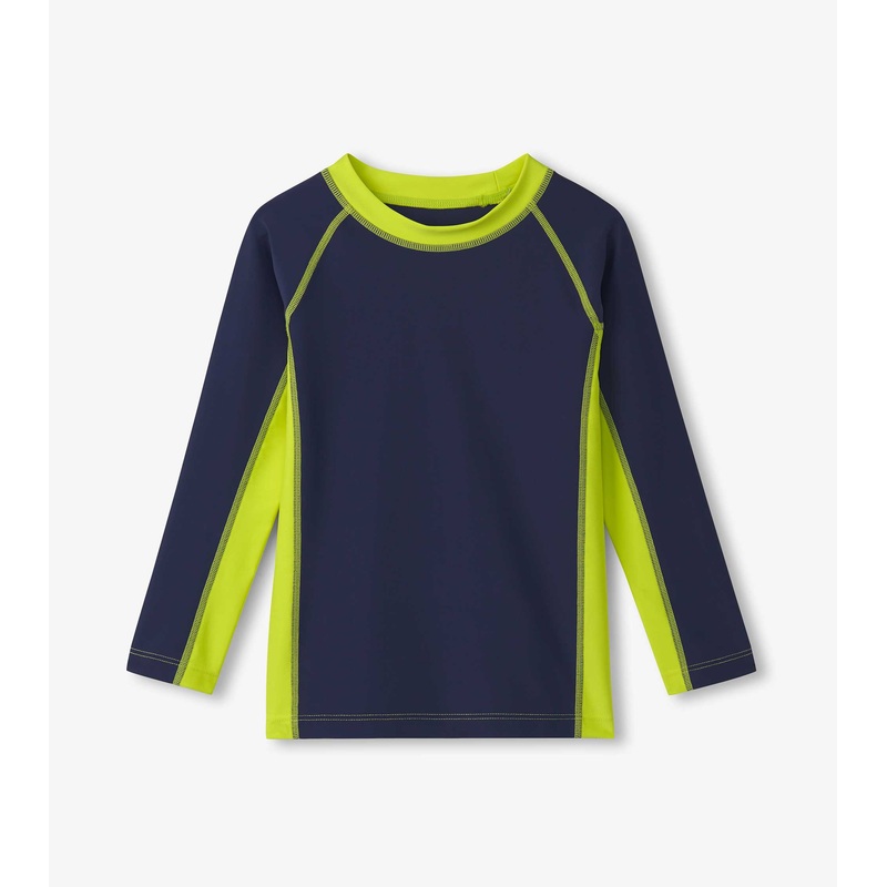 Long Sleeve Rashguard – Navy Colorblock 2T