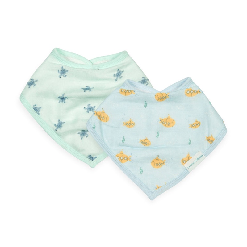 Luxe Muslin Bandana Bib Set – Ocean Explorer