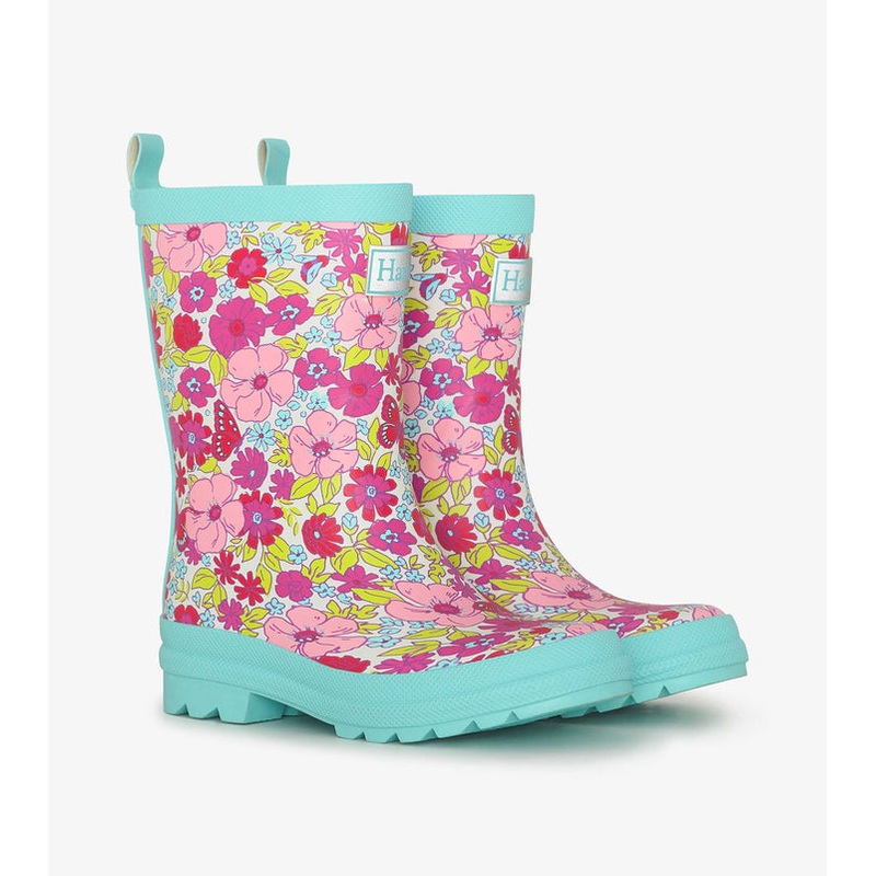 Matte Rain Boots- Groovy Flowers 5