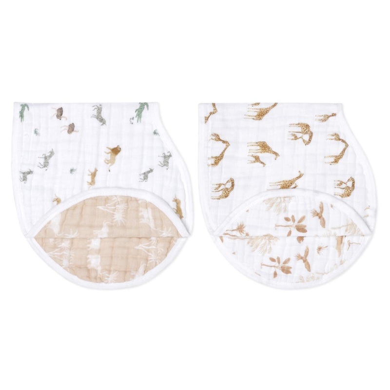 Organic Burpy Bibs (2 Pack) – Safari Dreams