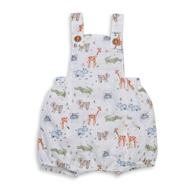 Organic Cotton Overall – Safari 0-3m