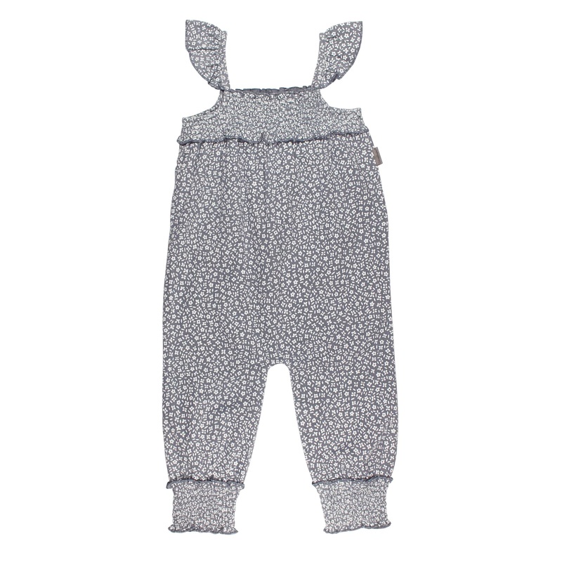Kids Organic Muslin Sleeveless Romper – Blueberry Floral 2T