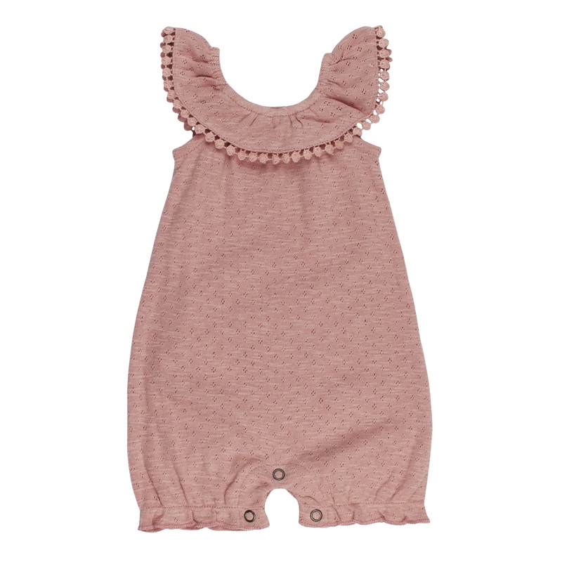 Organic Pointelle Bubble Romper – Taffy 0-3m