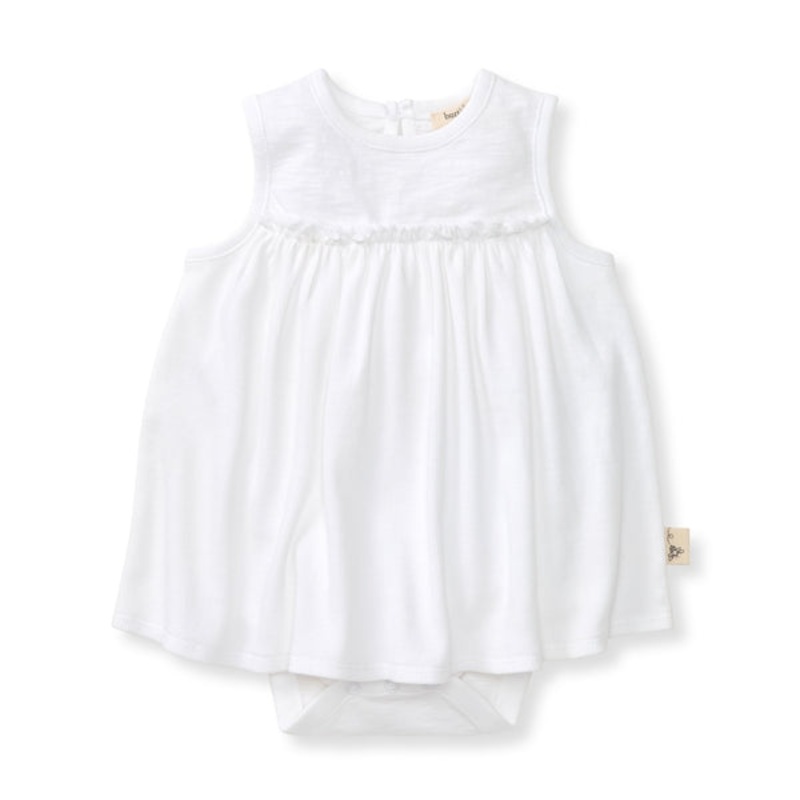 Organic Cotton Baby Girl Bodysuit Dress – Cloud NB