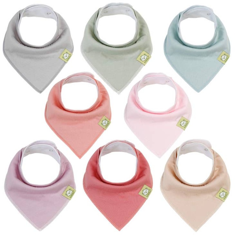 Organic Cotton Bandana Bibs – Muted Pastel