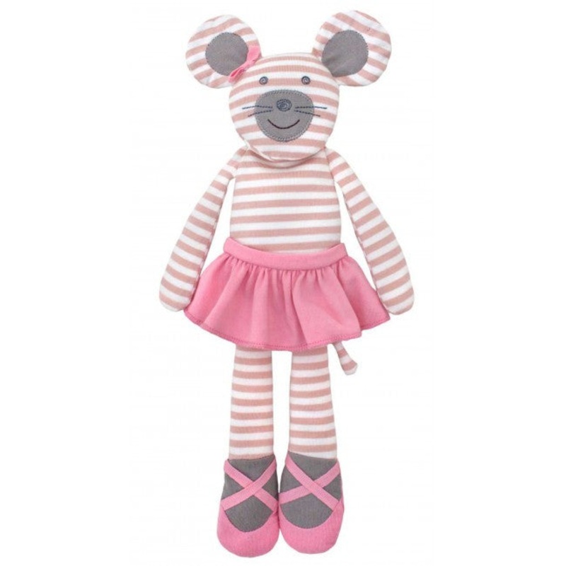 Organic Plush Toy – Ballerina Mouse 14″