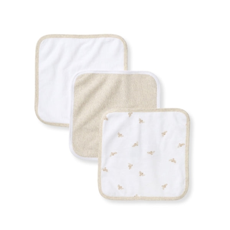Organic Terry Washcloths 3 Pack – Golden Bee