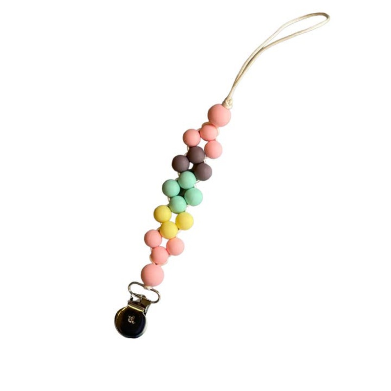 Grande Finn Pacifier Clip – Various Colors Baby’s Breath