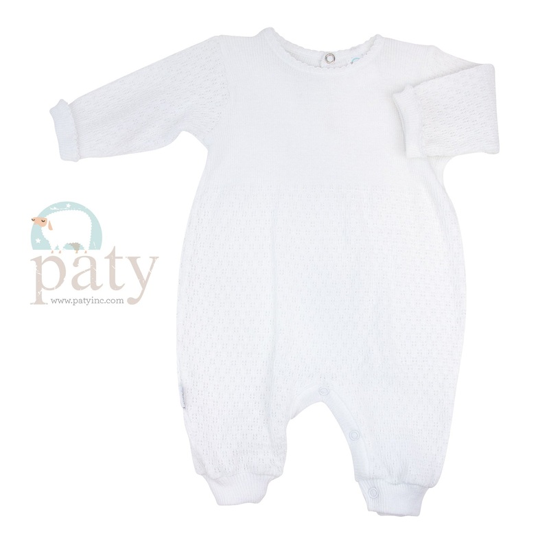Knit Romper – White NB