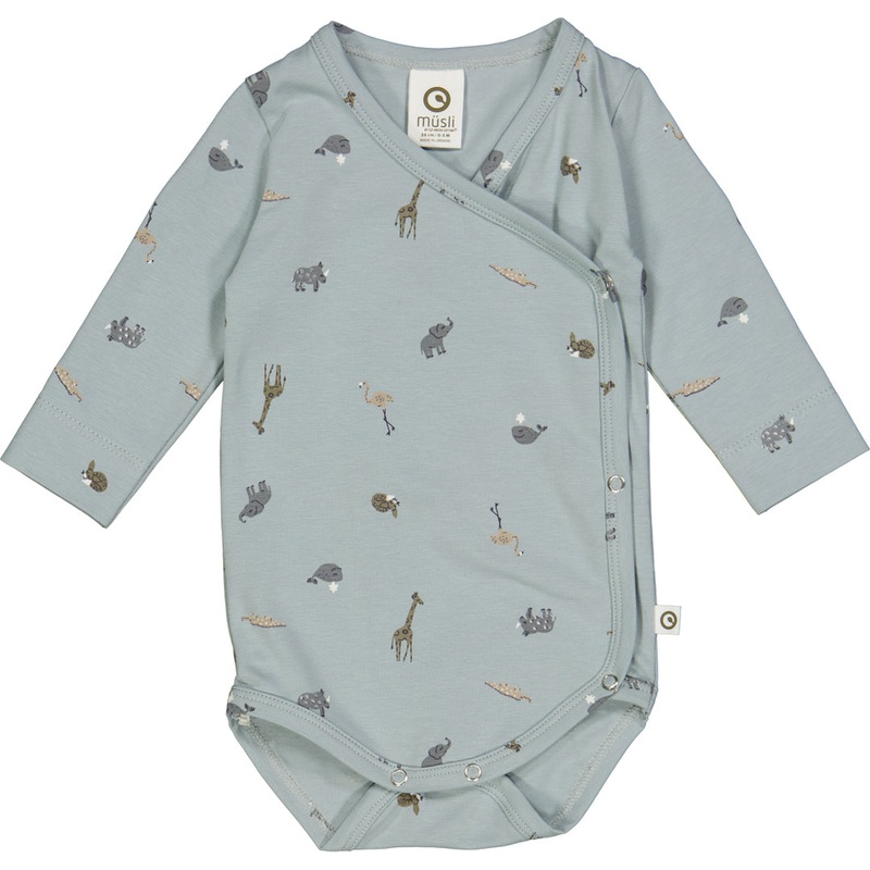 Mini Me Long Sleeved Bodysuit – Jasmin Blue 0-3m