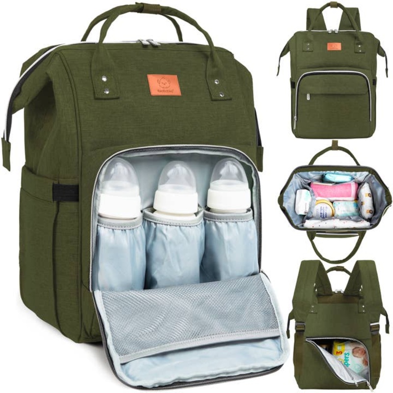 Original Diaper Backpack with Changing Pad – Dark Olive