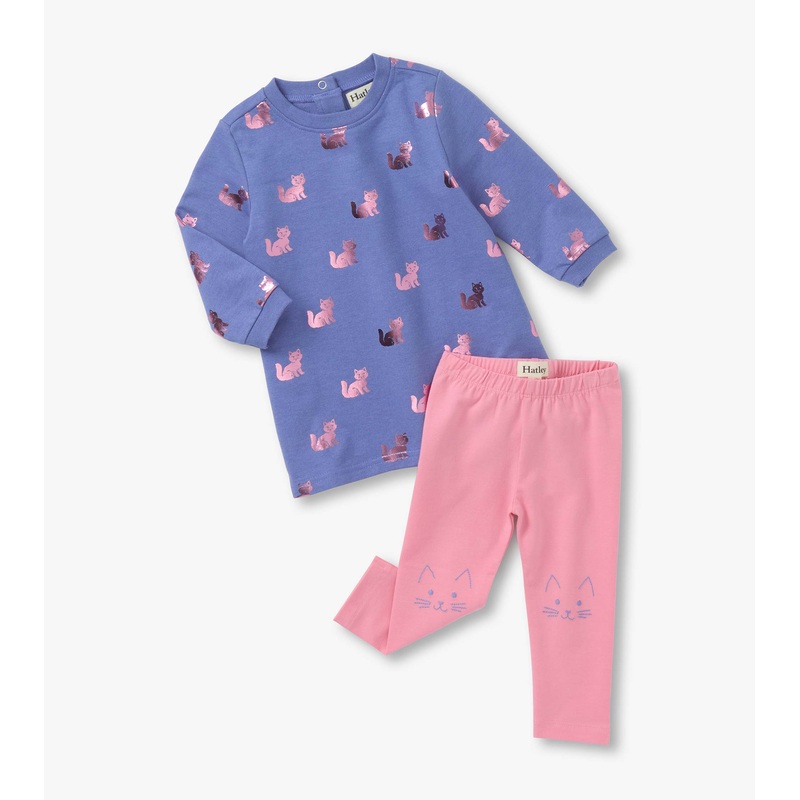 Dress and Legging Set – Little Kitties 3-6m