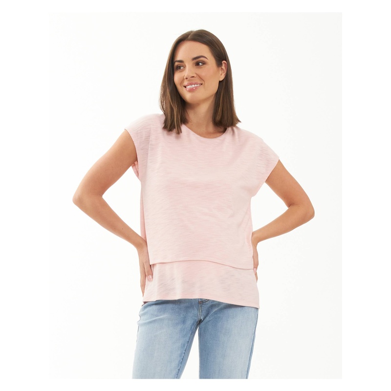 Jazmin Nursing Tee – Soft Pink XS
