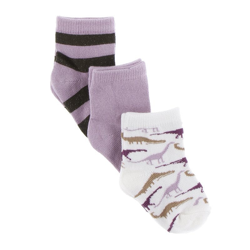 Kickee Sock Sets – Various Flora Stripe, Sweet Pea and Sauropods 0-6m