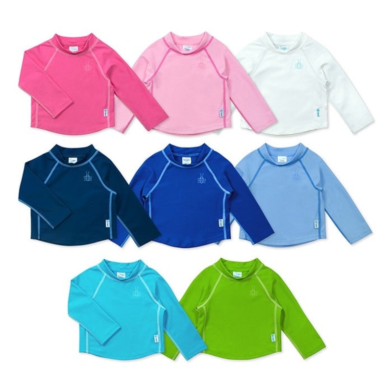 Long Sleeve Rashguard Sun Shirt – Various Colors 6m Hot Pink