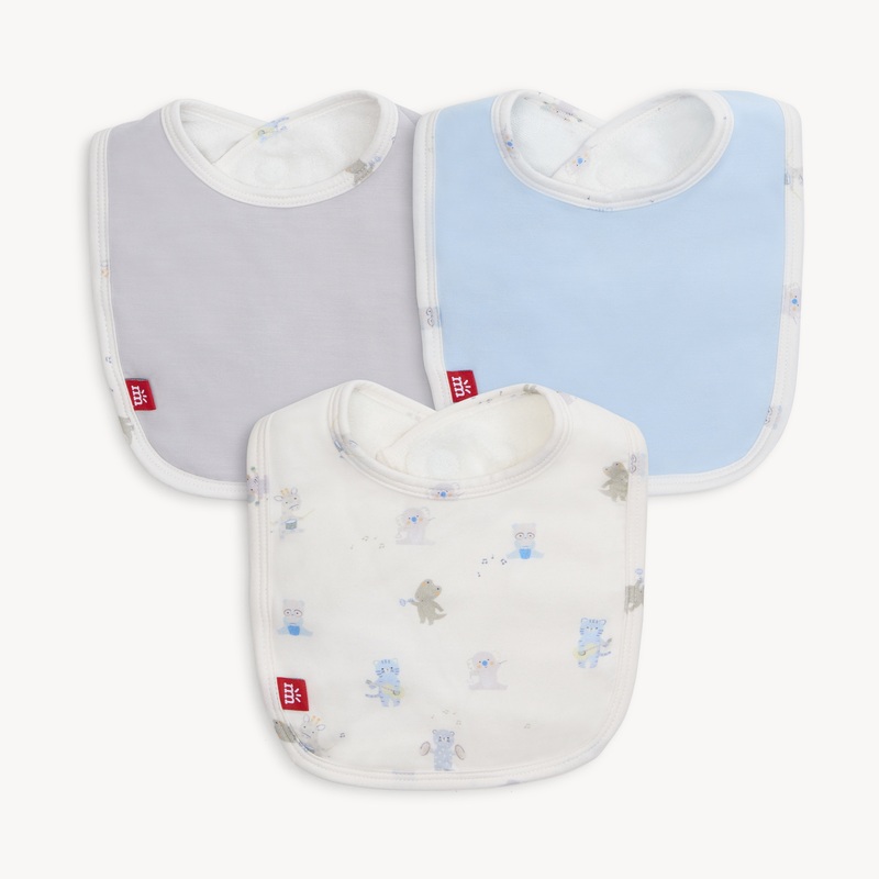 Modal Magnetic Bib Set – Blue baby Beats