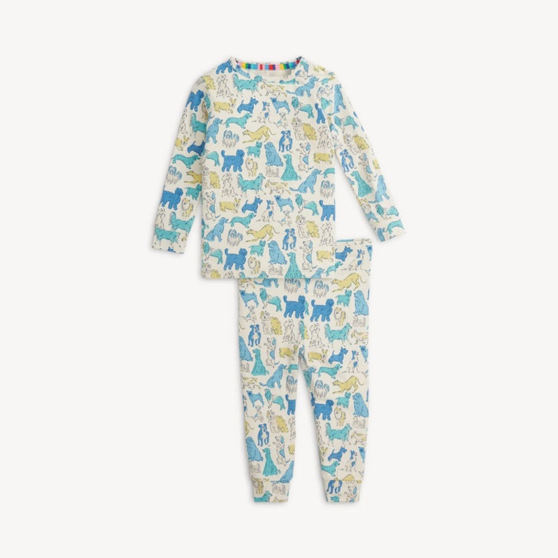 Modal Magnetic Long Sleeve Toddler Pajamas – Blue it’s a PAW-TY 18-24m