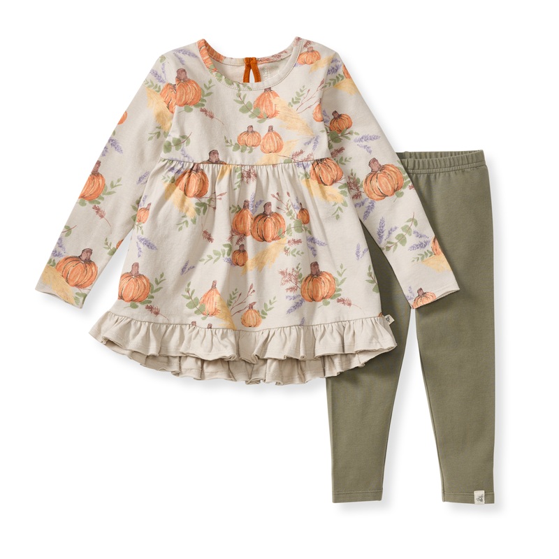 Organic Cotton Autumn Feels Tunic Set – Oat 0-3m