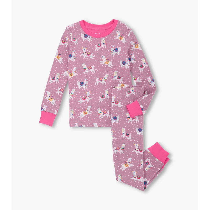 Organic Cotton Pajama Set – Dancing Alpacas 2T
