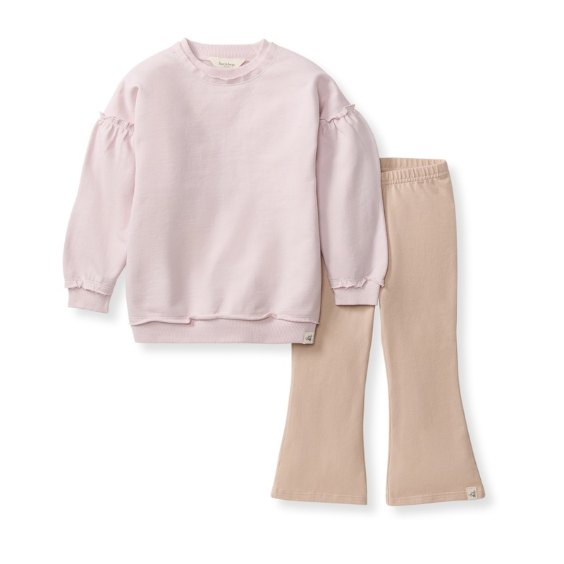 Organic Cotton Sweatshirt Set – Soft Violet 12m