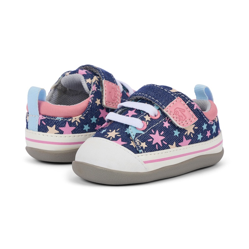 Stevie Mini (First Walker) – Navy Denim/Stars Size 3