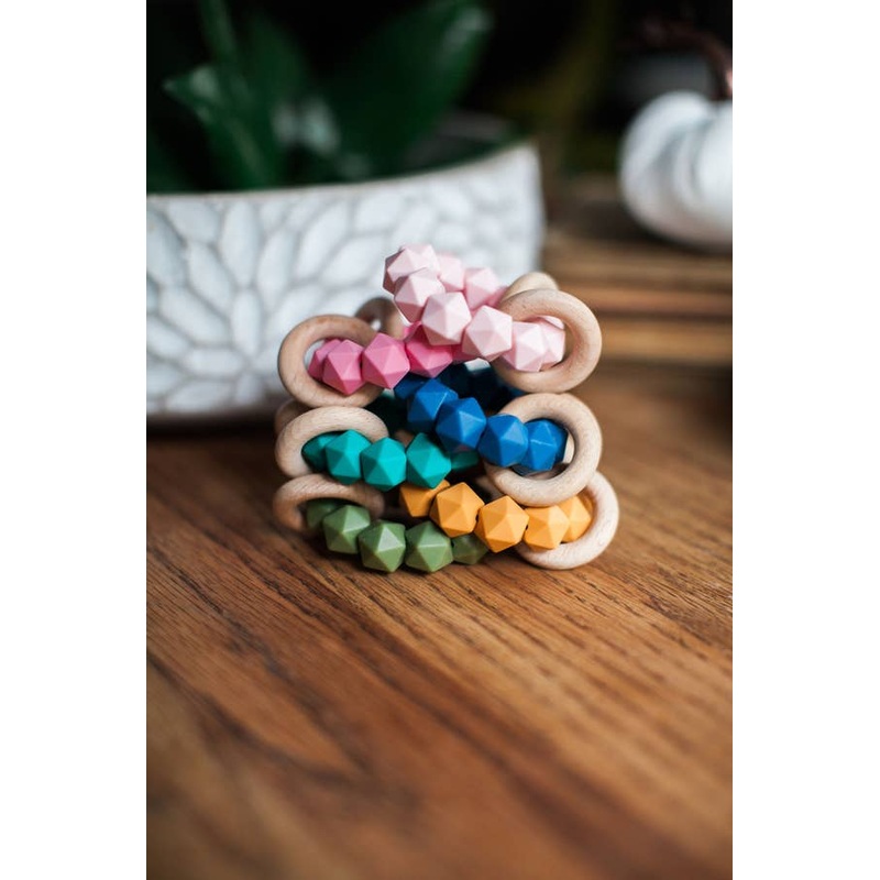 Abby Teething Rattle – Various Colors Lavender Fog