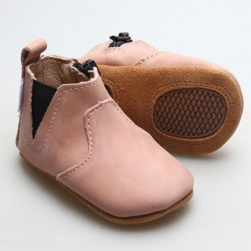 Chelsea Boot with Anti-Slip Sole – Blush 3 (6-12m)
