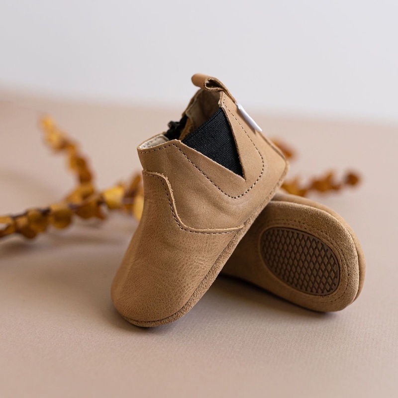 Chelsea Boot with Anti-Slip Sole – Desert Sand 3 (6-12m)
