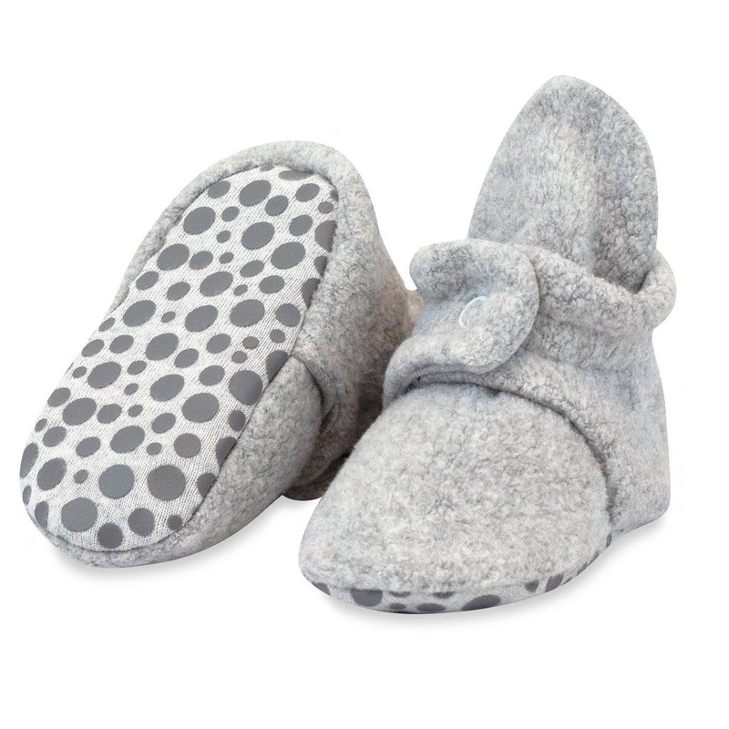 Cozie Fleece Gripper Booties – Various Colors Baby Pink 12m
