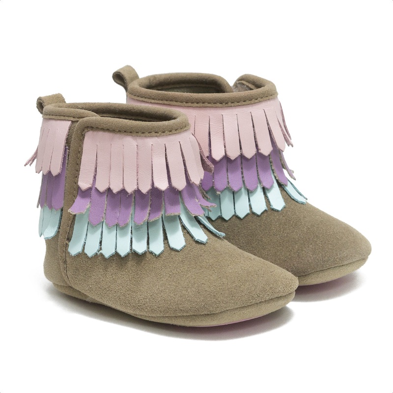 First Kicks Fringe Boot – Rust Size 2 (3-6m)