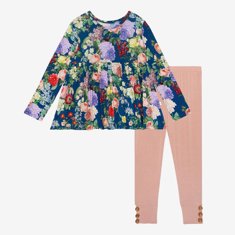 Long Sleeve Basic Peplum Top & Legging Set – Carmen 2T