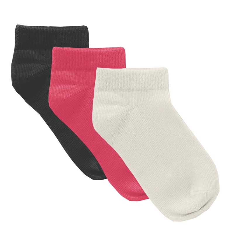 Low Ankle Sock Set (Natural, Taffy, and Midnight) 0-6m