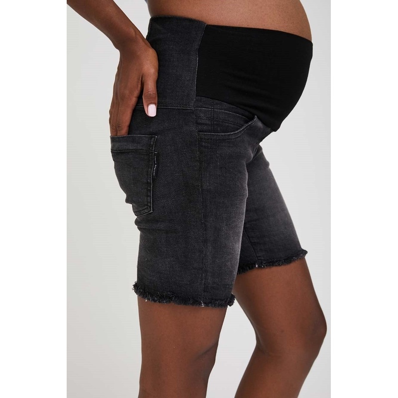 Olivia High Rise Denim Shorts – Black S