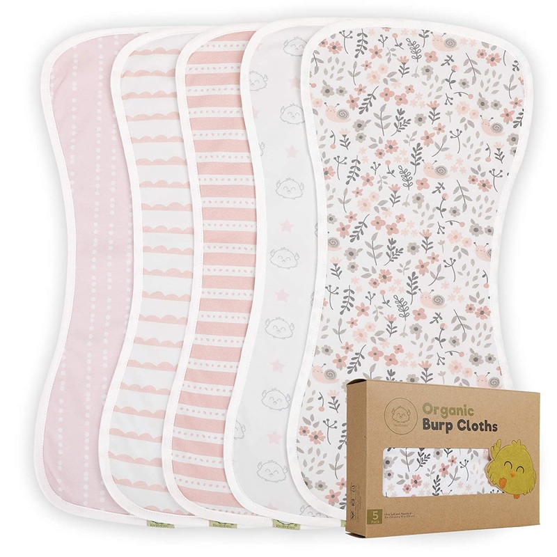 Organic Burp Cloths Sweet Charm – Set of 5